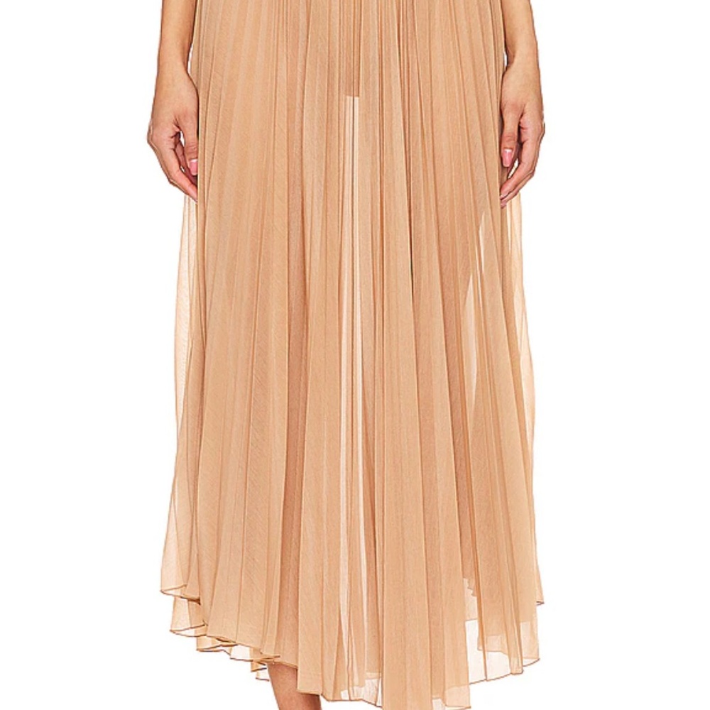 Ronny Kobo Collection Tan Maxi A-Line Skirt- worn once - size: small